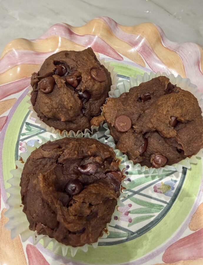 Pumpkin Muffins with Chocolate Chips